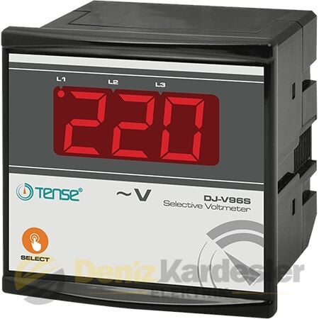 TENSE DİJİTAL VOLTMETRE SEÇMELİ, 1-500V AC 96X96