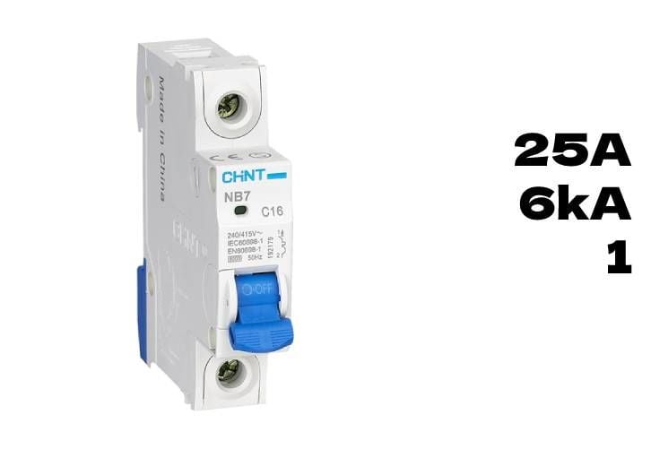 CHİNT NB7 1 KUTUP 6KA B/25A OTOMATİK SİGORTA