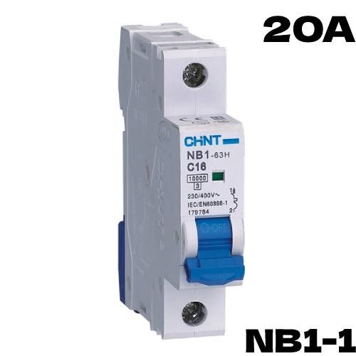 CHİNT NB1 1 KUTUP 6KA B/20A OTOMATİK SİGORTA