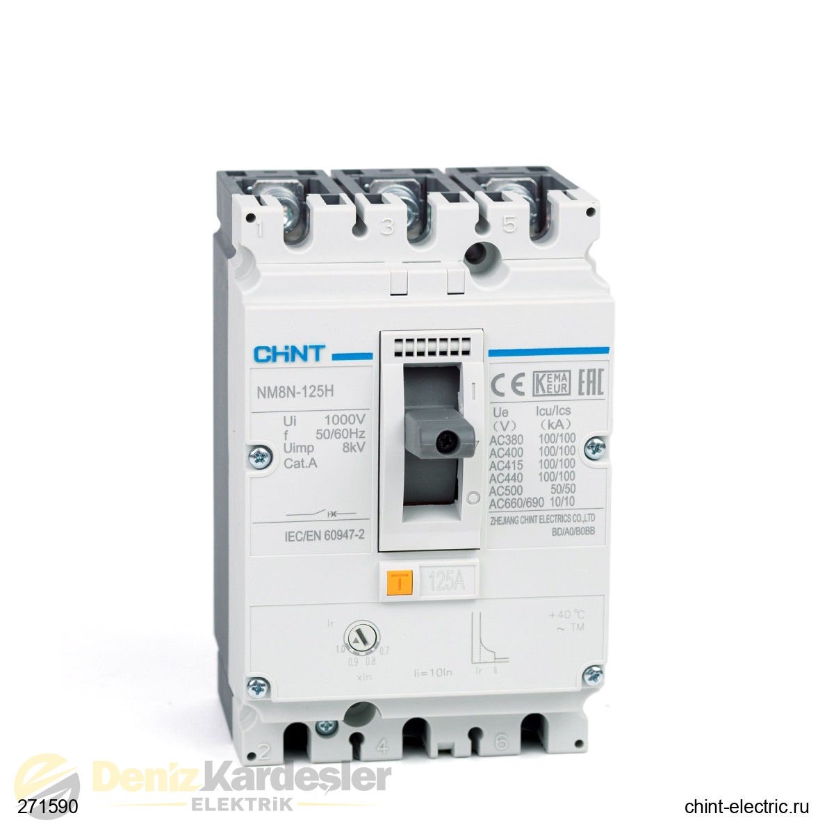 CHİNT NM8N-125S 3 Kutuplu 125A 50kA Termik Manyeti