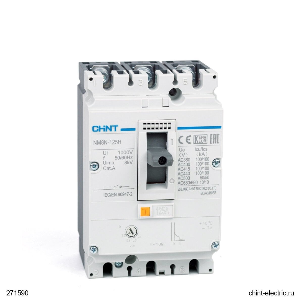 Chint 271590 Nm8N-125S 3 Kutuplu 125A 50Ka Termik Manyeti
