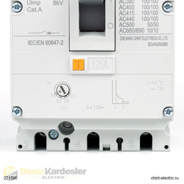 CHİNT NM8N-125S 3 Kutuplu 125A 50kA Termik Manyeti