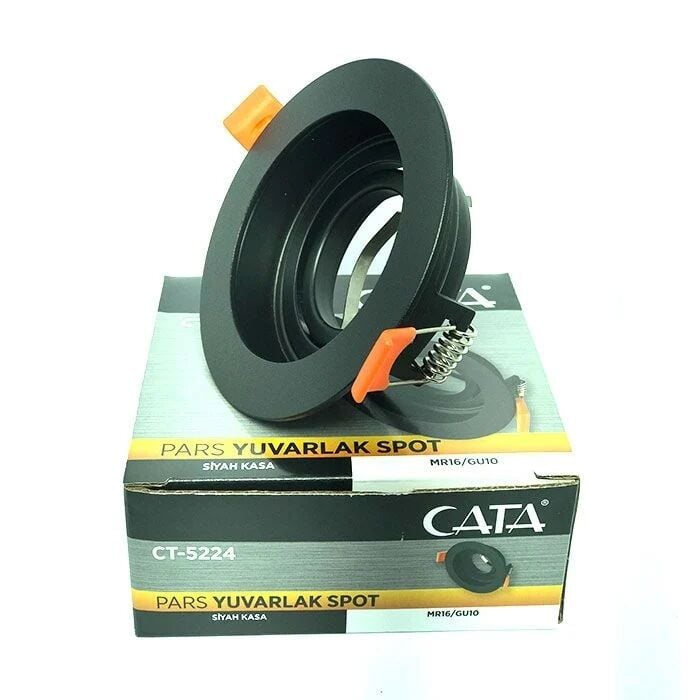Cata CT-5224 Pars Spot Yuvarlak (Siyah) (Boş Kasa)