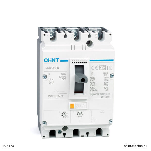 Chint 271174 Nm8N-250S 3 Kutuplu 200A 50Ka Termik Manyeti