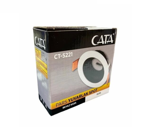 Cata CT-5221 Pars Spot Yuvarlak (Beyaz-Siyah) (Boş Kasa)