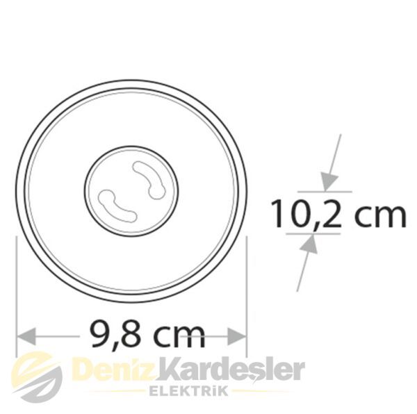 CATA FOÇA SIVA ÜSTÜ ARMATÜR ( GU-10 ) (BEYAZ+PLATI
