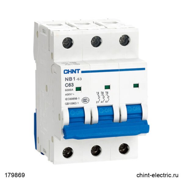 Chint 179750 Nb1 Serisi / 4 Kutuplu 6Ka / C Tipi 50A Otom