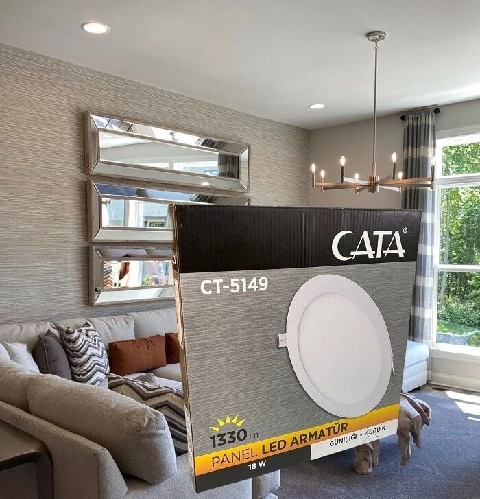 Cata CT-5169B 18W Slim Panel(Beyaz)
