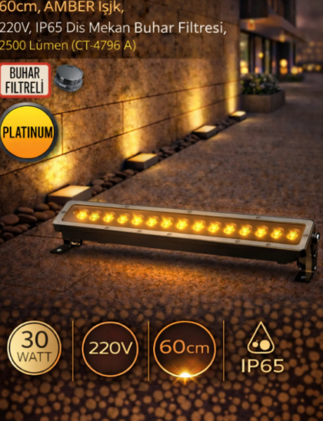Cata CT-4796A 30W Platınum Wallwasher 60Cm(Amber)