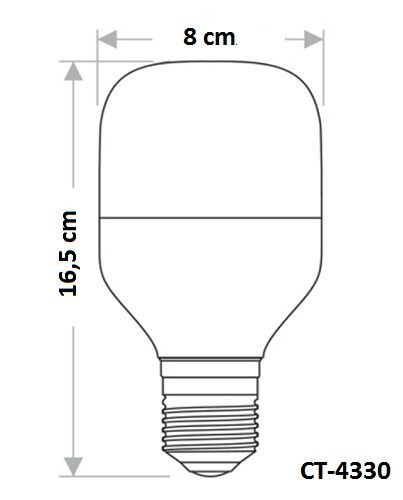 Cata CT-4330B 25W Torch Led Ampul (E-27) (Beyaz)