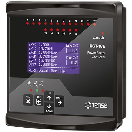 Tense RGT-18E Trifaze Reaktif Güç Kont.Röl,18 Kad.,Ekonomi