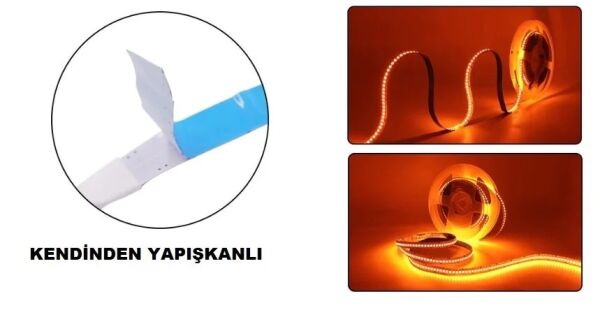 Cata CT-4538A 240 ÇİPLİ ŞERİT LED İÇ MEKAN DAHA İYİ AYDINLATMA  (Amber) 5 METRE
