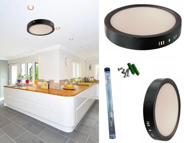 Cata CT-5235G 18W Sıva Üstü Led Panel (Siyah Kasa)( 3200 K)