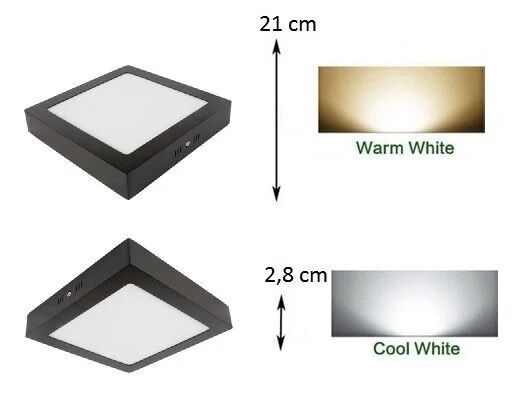Cata CT-5236B 18W Sıvaüstü Led Armatür (Siyah Kasa )(Beyaz)