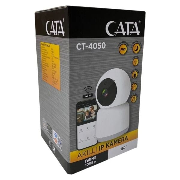 Cata CT-4050 Akıllı Ip Kamera Gece Görüşlü ( Full Hd-108