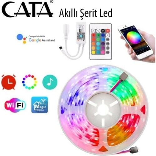 Cata CT-4030 Akıllı Şerit Led (5 Mt+Trafo+Kumanda)