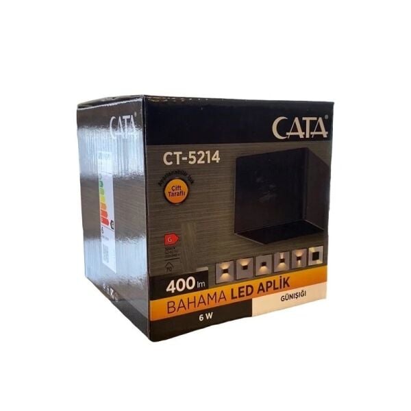 Cata CT-5214G 6W Bahama Led Aplik (Dış Mekan)(Ayarlanabilir