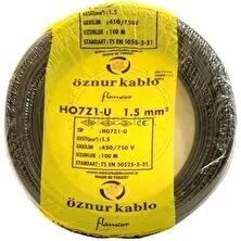 Öznur 01NYA15HF Sİ 1,5Mm Nya Kablo H.Free Siyah