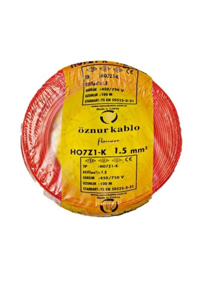 Öznur 01NYA15HF KI 1,5Mm Nya Kablo H.Free Kırmızı