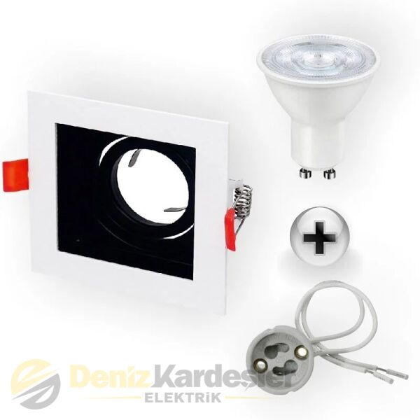 CATA PARS KARE SPOT (BEYAZ+SİYAH KASA)