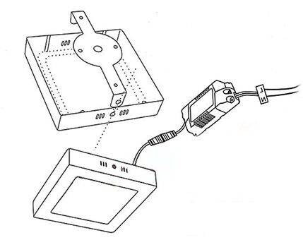 Cata CT-5272G 25W Sıva Üstü Led Panel (Kare)(G.Işığı)