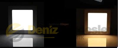 CATA 25W SIVA ÜSTÜ LED PANEL (KARE)(G.IŞIĞI)