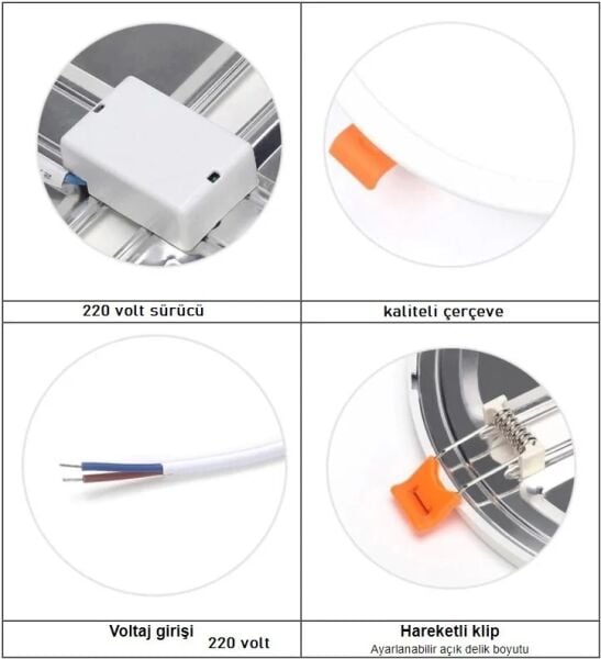 Cata CT-5645B 6W Plus Led Panel Armatür (Beyaz)
