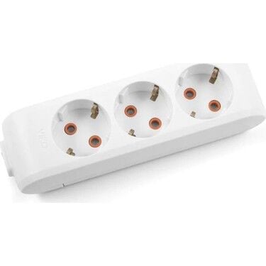 Ovivo 700-000000-313 Beyaz Üçlü Çocuk Korumalı Grup Piriz