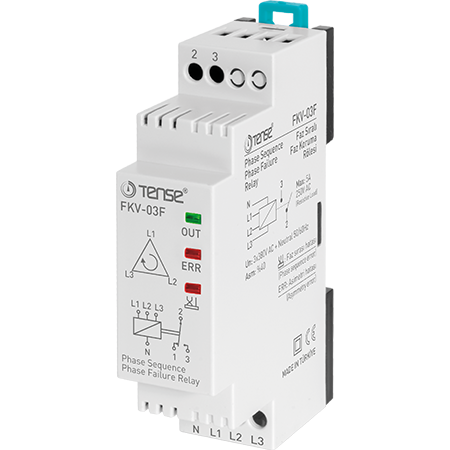 Tense FKV-03F Faz (Motor) Koruma Rölesi,%40 Sabit Asimetri