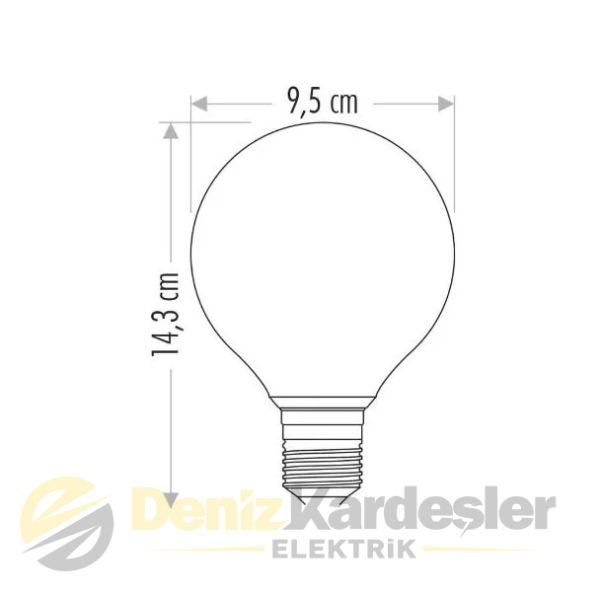 CATA 15W LEDLİ GLOP AMPUL (E-27) (GÜNIŞIĞI)