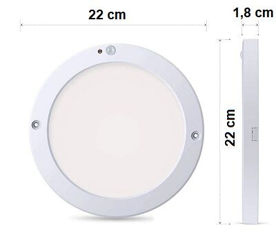 Cata CT-9247G 20W Bologna Sensörlü Sıva Üstü Led Armatür (G