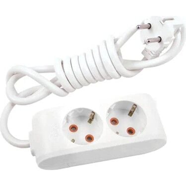 Ovivo 700-000500-312 Beyaz İkili Çoc. Kor. Grup Priz 5Mt