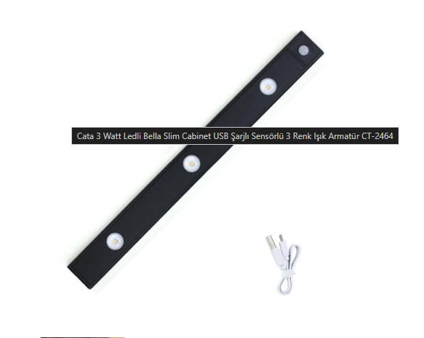 Cata CT-2464 40Cm Bella Slım Cabınet Şarjlı-Sensörlü(4000K