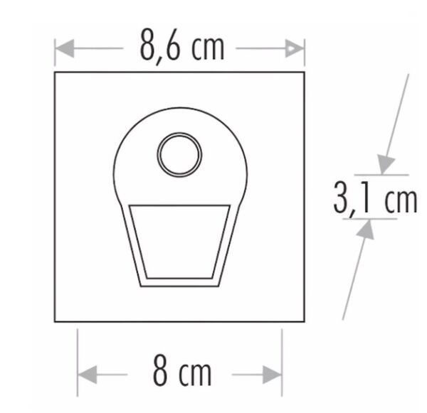 Cata CT-5170SB 1W Sensörlü Ledli Koridor Arm. Siyah Kasa 6K