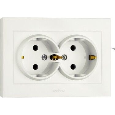 Ovivo 400-010300-907 Grano Beyaz İkili Topraklı Priz