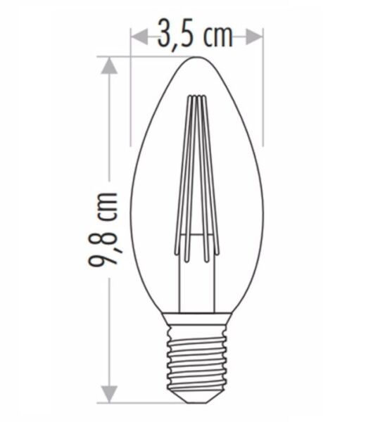 Cata CT-4066G 4W Led Filament Buji Ampul (Günışığı)
