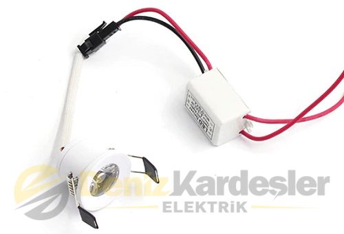 CATA 1,5W  YILDIZ SPOT POWER LEDLİ BEYAZ KASA (BEY