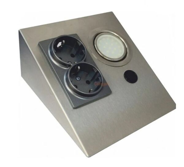 Cata CT-5109G 5W Üçgen Spot Günışığı (Ledli+Çift Prizli)