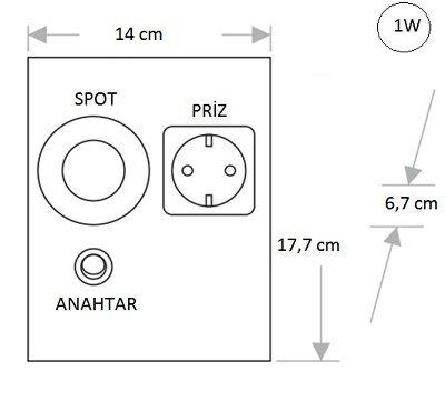 Cata CT-5109G 5W Üçgen Spot Günışığı (Ledli+Çift Prizli)