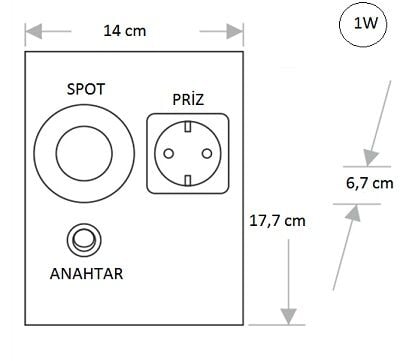 Cata CT-5109G 5W Üçgen Spot Günışığı (Ledli+Çift Prizli)
