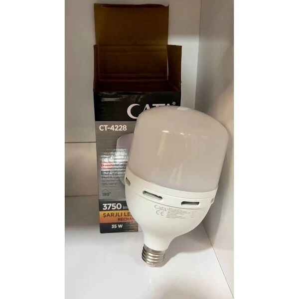 Cata CT-4228B 35W Sarjlı Torch Led Ampul (E-27)(Beyaz)