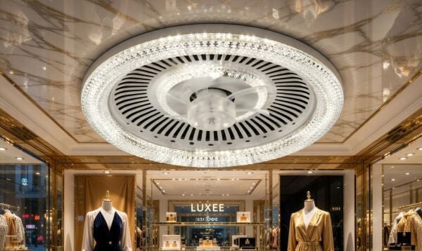 KRİSTAL LED TAVAN VANTİLATÖR