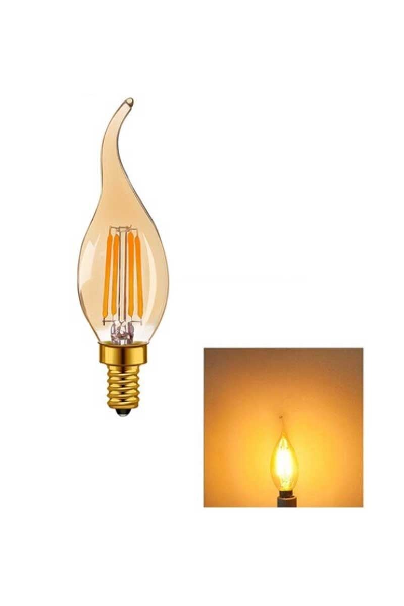 Cata CT-4281 4W Rustik Led Kıvrık Bujı Ampul(E14)(Amber)