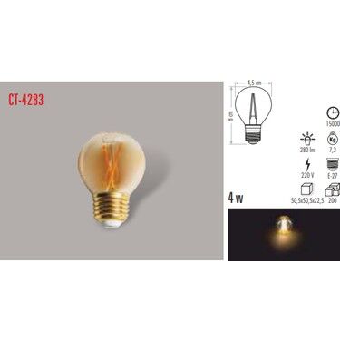 Cata CT-4283 4W Rustik Led Ampul (E27)(Amber)