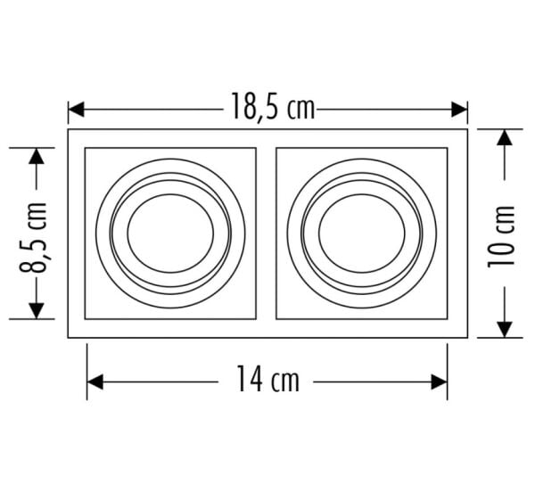 Cata CT-5019 Pars Spot 2'Li (Siyah) ( Boş Kasa )
