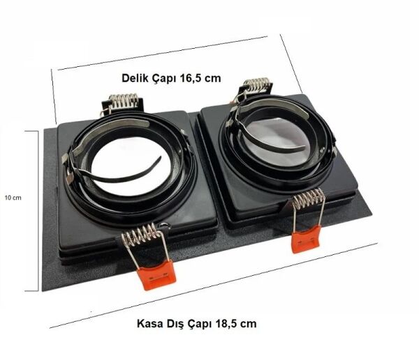 Cata CT-5019 Pars Spot 2'Li (Siyah) ( Boş Kasa )
