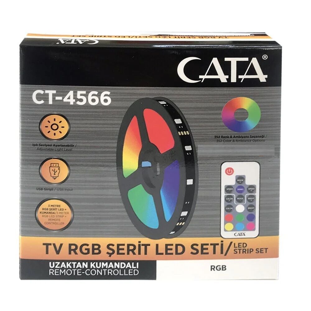 Cata CT-4566 Rgb Şerit Led Set (Usb Girişli)