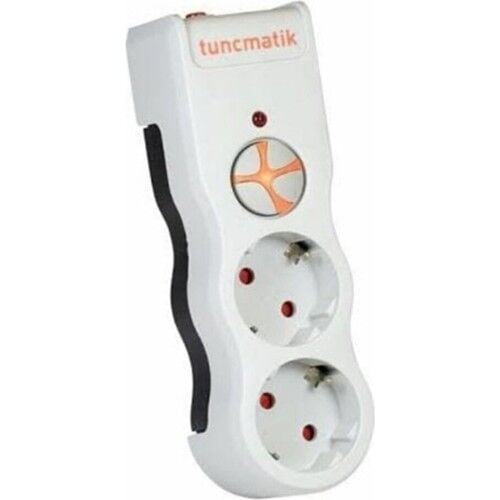 Tunçmatik TSK19021 Akım Korumalı Priz 2 Li Beyaz