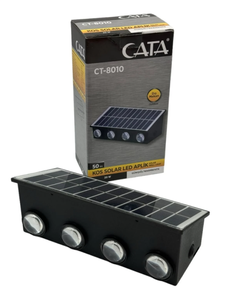 Cata CT-8010G 20W Kos Solar Led Aplik (Dış Mekan)(Günışığı)