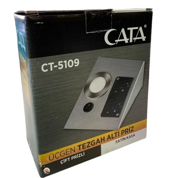 Cata CT-5109B 5W Üçgen Spot Beyaz (Ledli+Çift Prizli)